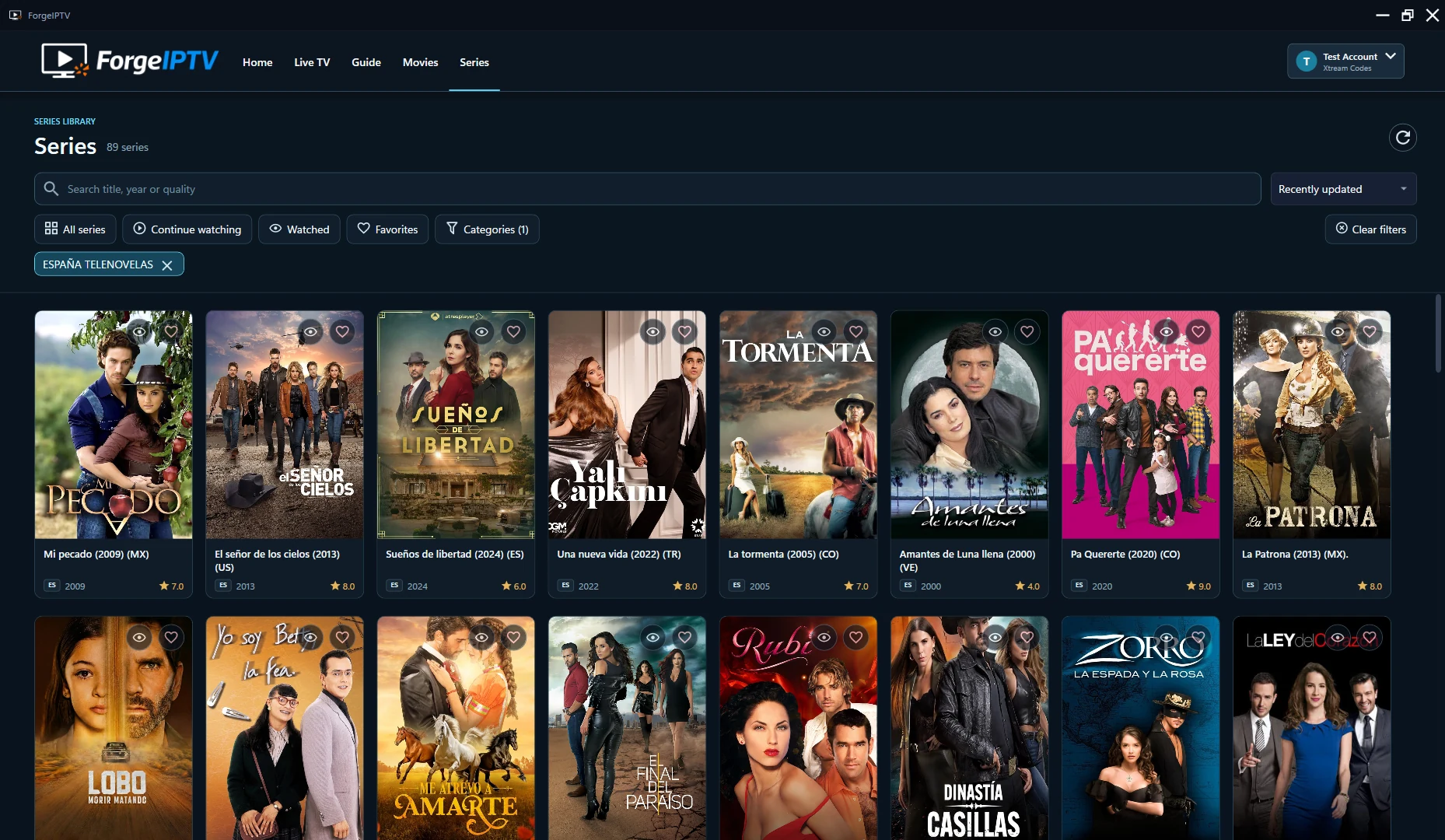 ForgeIPTV series library